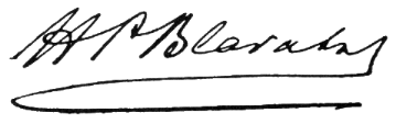 Unterschrift von H.P.B.